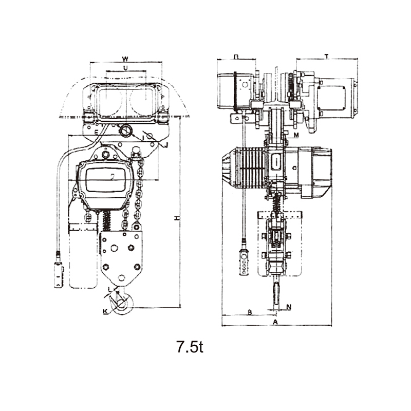 Palăng xích điện cổ điển GBD
